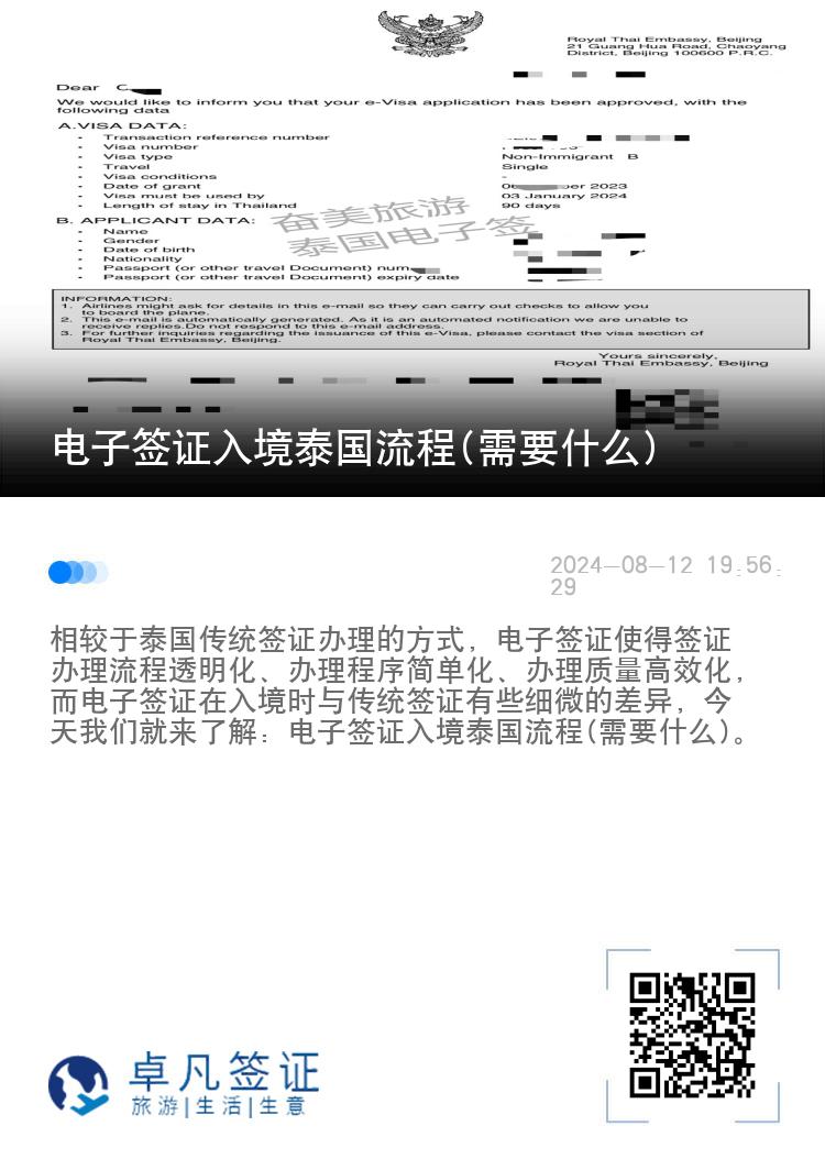 電子簽證入境泰國流程(需要什么)
