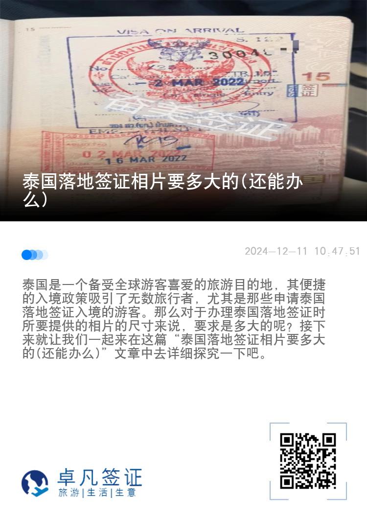 泰國落地簽證相片要多大的(還能辦么)